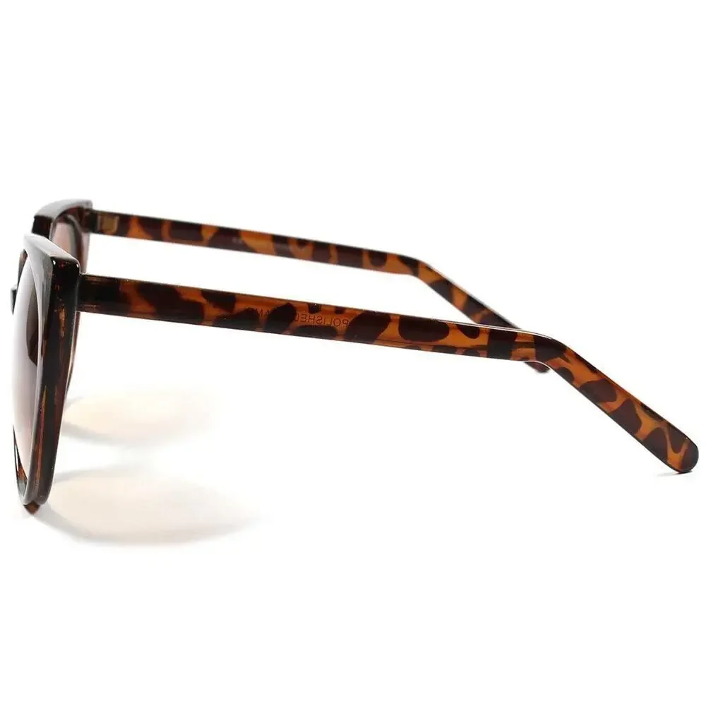 Stylish Vintage Retro Womens Oversized Tortoise Hot Round Cat Eye Sunglasses F98